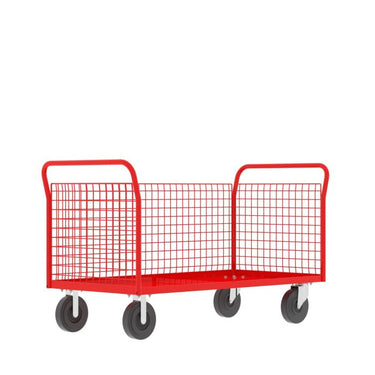 Valley Craft Cage Cart - Platform, 3-Sided, 60
